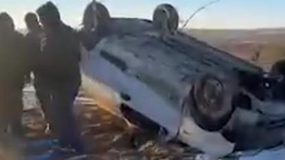 Birecik’te seyir halindeki otomobil takla attı: 1 yaralı