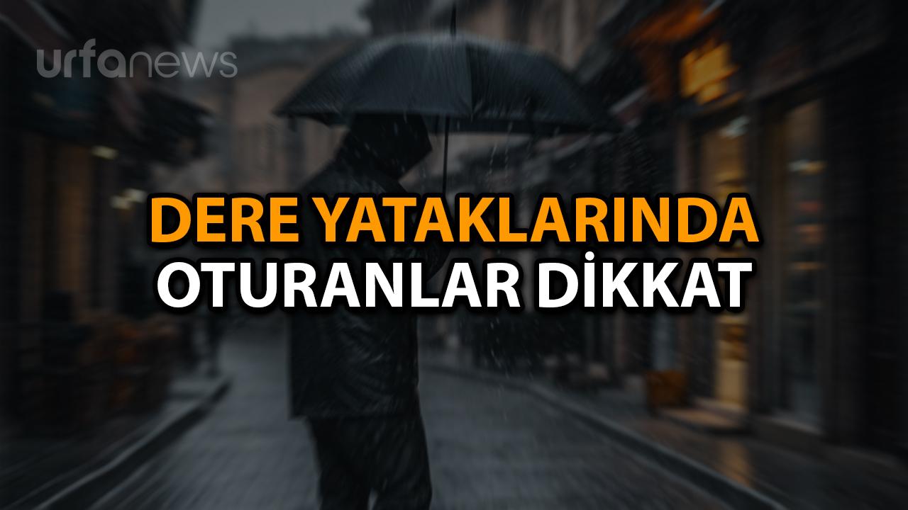 Şanlıurfa'ya 'sarı kod' uyarısı