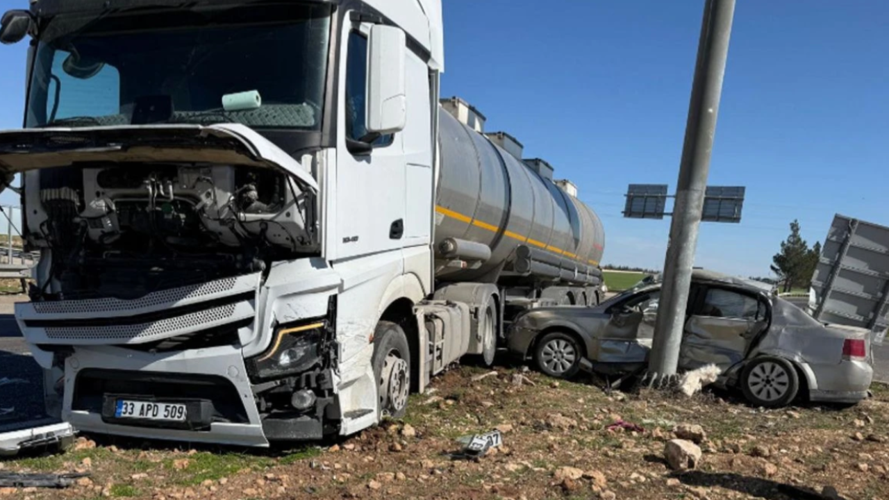 Şanlıurfa’da tanker ile otomobil çarpıştı: 1 yaralı