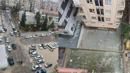 Şanlıurfa’da yağan dolu kenti beyaza bürüdü
