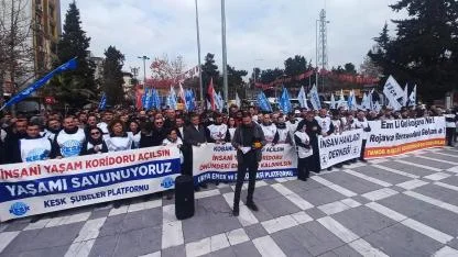 Suruç'ta 'sınır kapısı açılsın' eylemi