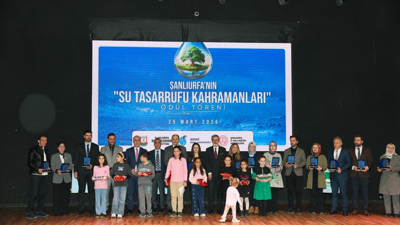 Şanlıurfa’da su tasarrufu kahramanları ödüllerine kavuştu