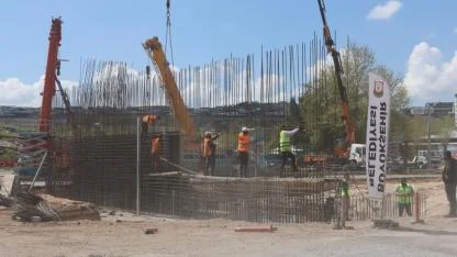 Evren Sanayi Sitesi’nde katlı köprülü kavşak projesinde çalışmalar sürüyor