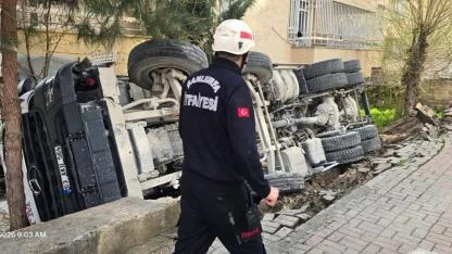 Şanlıurfa’da beton mikseri devrildi: 1 yaralı
