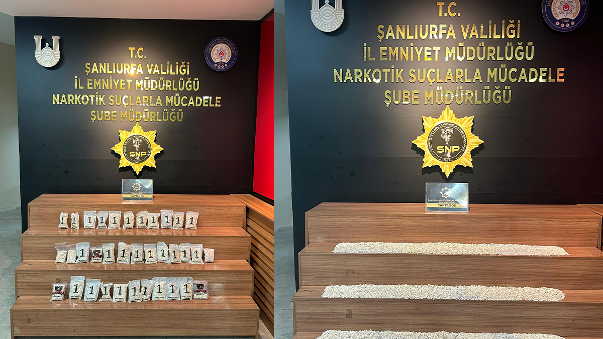 Şanlıurfa’da narkotik operasyonu: 34 bin captagon hap ele geçirildi