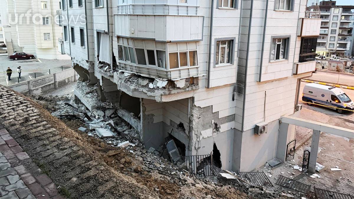 Şanlıurfa'da çöken duvar nedeniyle bir bina daha boşaltıldı