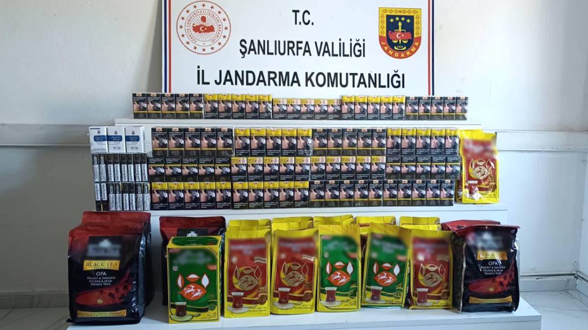 Şanlıurfa'da kaçak çay ve sigara ele geçirildi