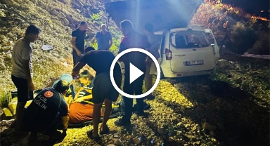 Çekici taşıdığı araçla birlikte devrildi: 4 yaralı